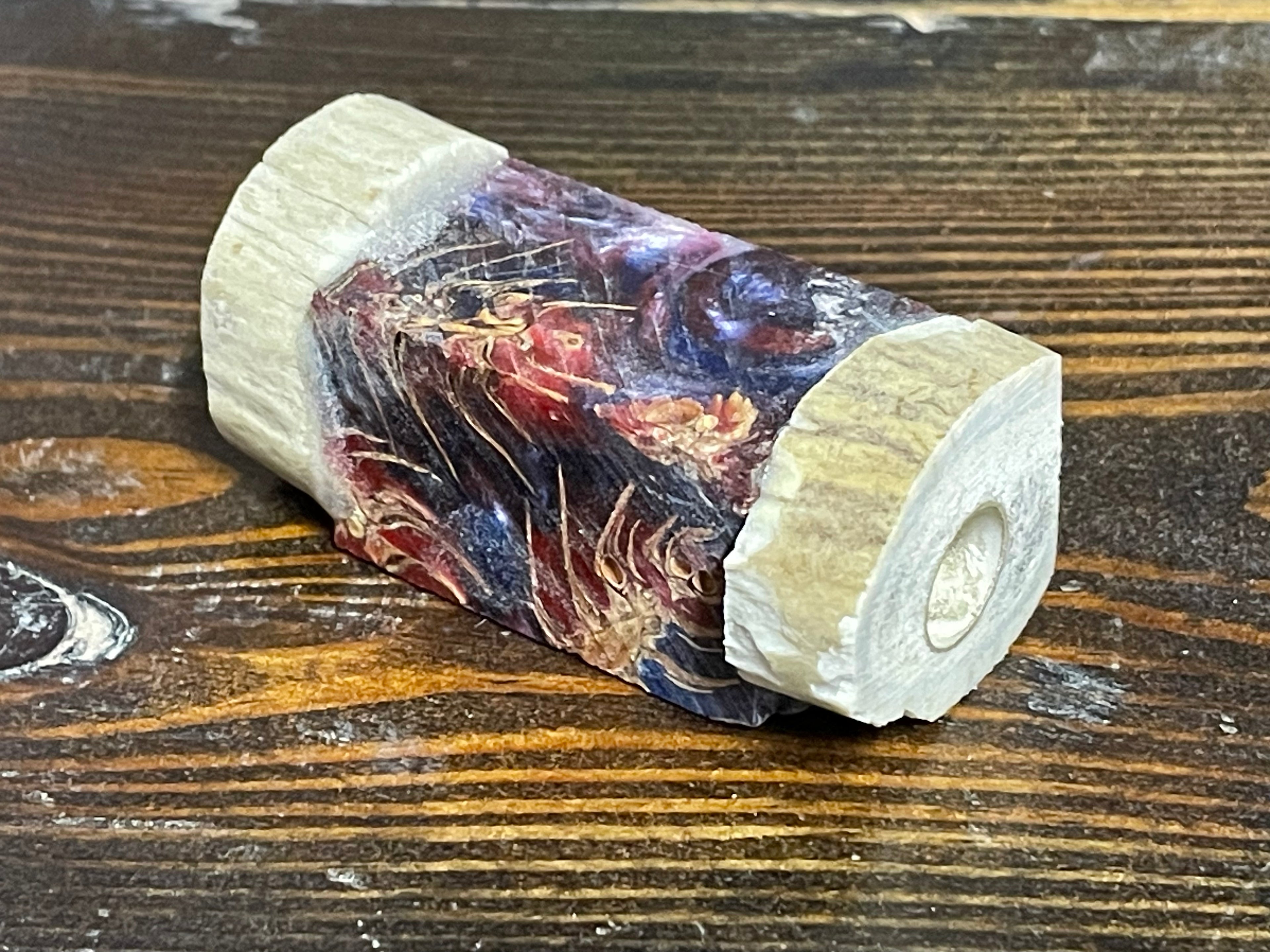 🦌🔥 Handcrafted Deer Antler / Hemlock Pinecone / Resin Hybrid Pen Blank – Sierra Style (27/64” Tube) 🔥🦌