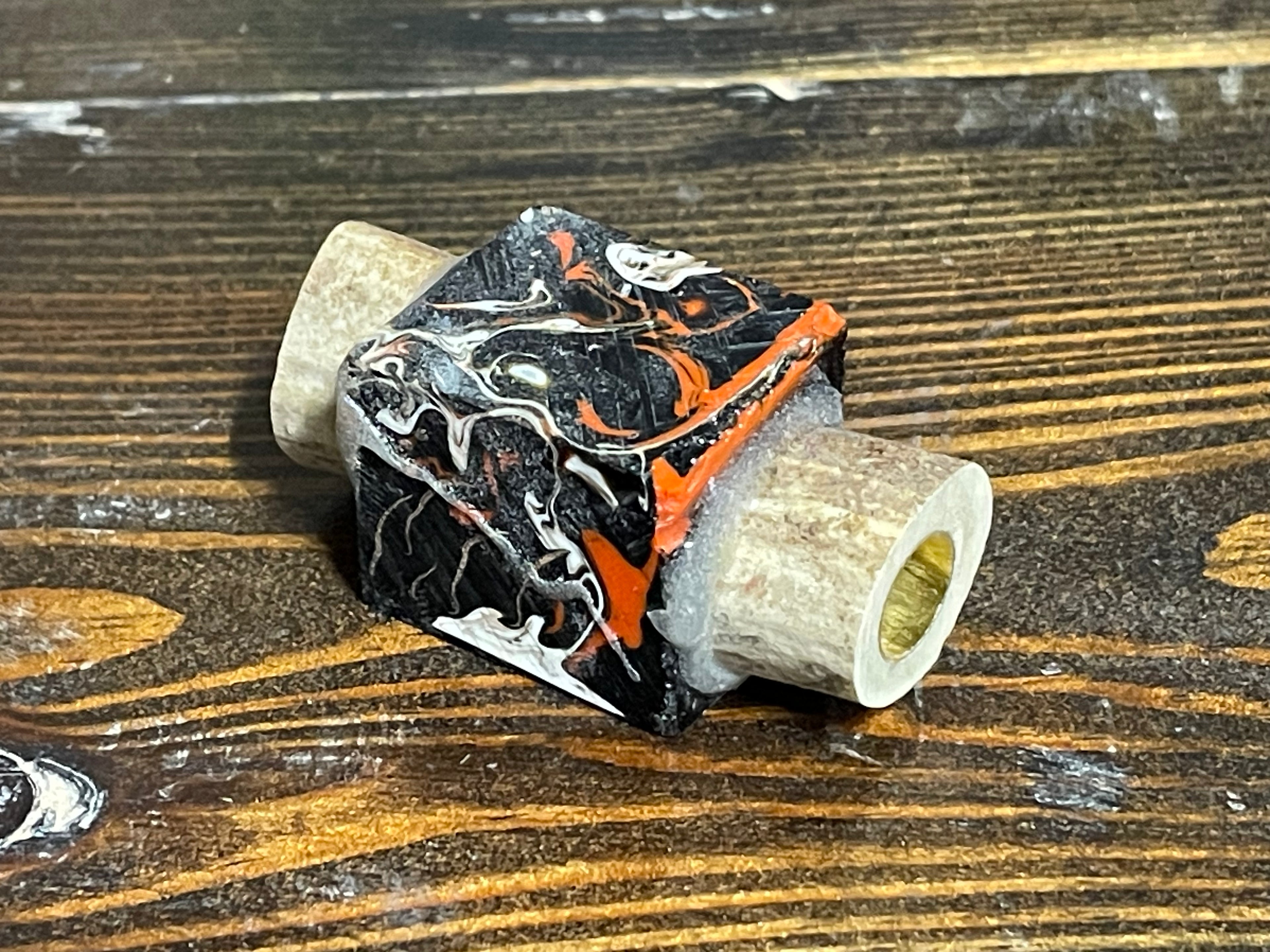 🔥 Handcrafted Deer Antler / Resin / Pinecone Pen Blank – Pre-Tubed for Bolt Action Pen Kit (3/8”) 🔥